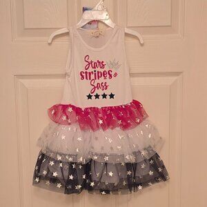 NWT Girls Btween 4TH Of July Dress With Headband Multiple Sizes Available